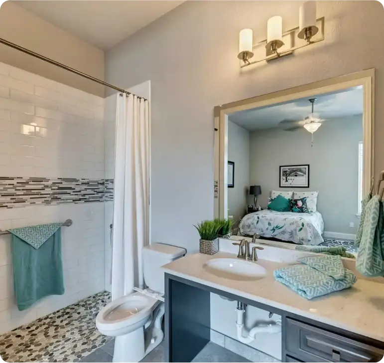Modern accessible bathroom remodel